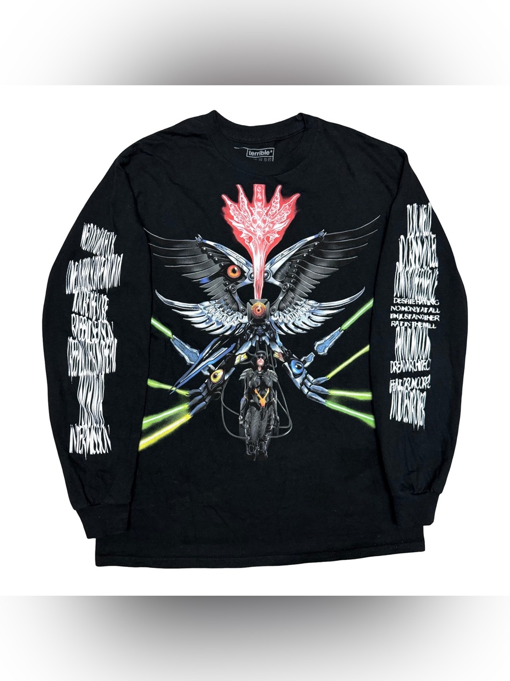 Machine Girl PsychoWarrior: MG Ultra X Long Sleeve T-Shirt Black Medium